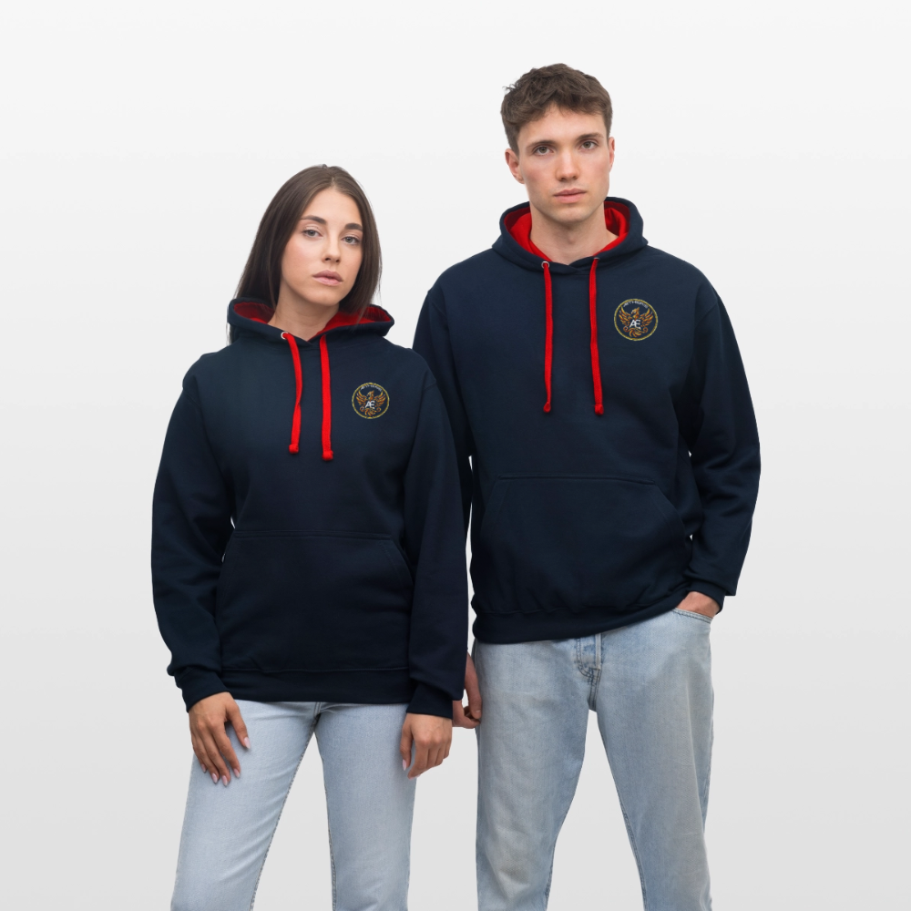 Edition permanente sweat unisexe impression - navy/red