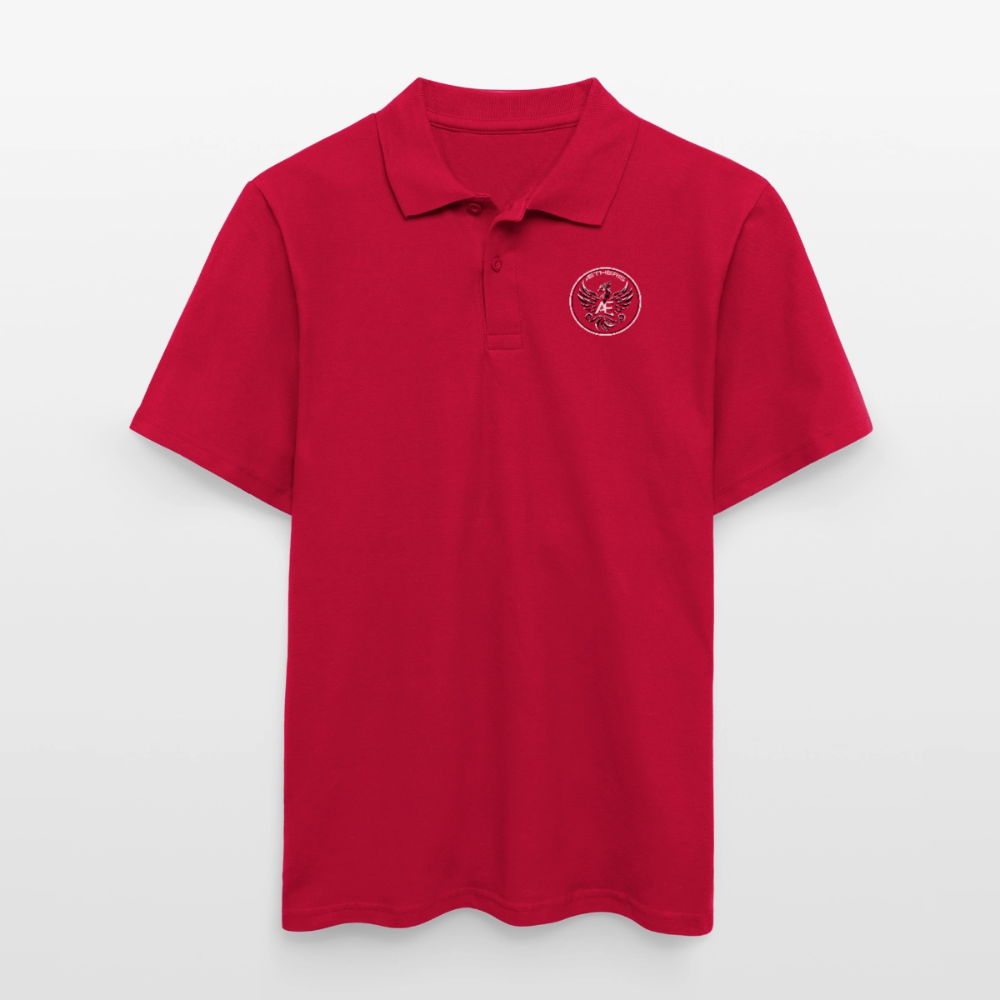 Edition permanente homme polo impression - cherry red